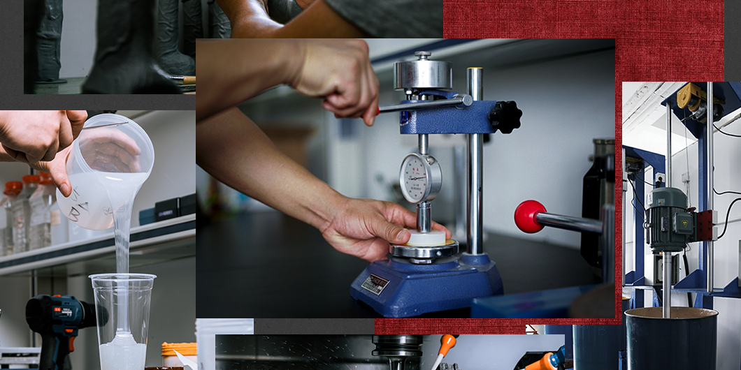 iGoods production: precision inspection, molding, and quality testing.