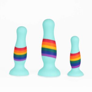 butt plug with rainbow colors