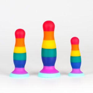 small liquid silicone rainbow butt plug