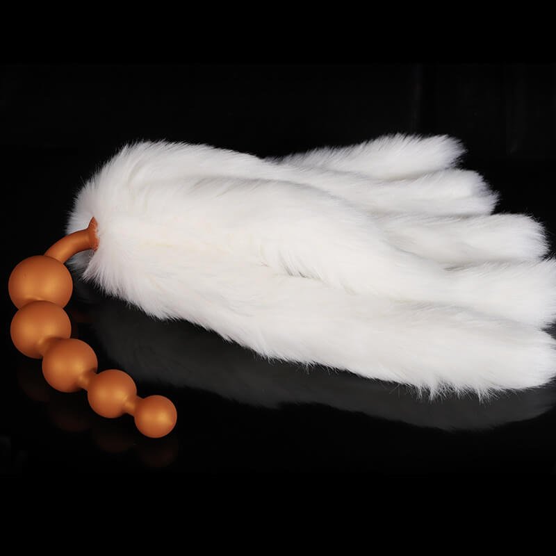 long fox tail anal butt plug