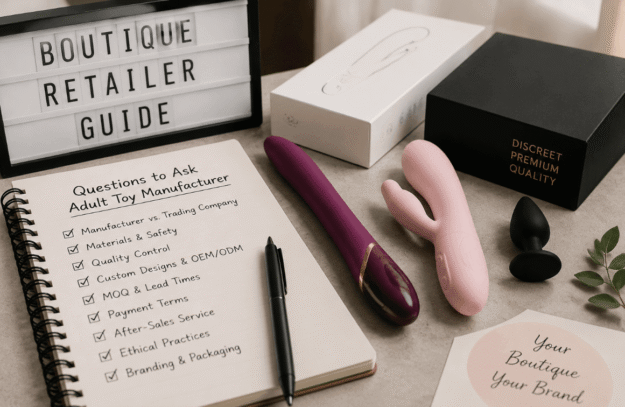 image (1) (1) (1) Boutique retailers evaluating an adult toy manufacturer partnership with product samples, packaging, and supplier checklist