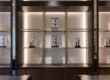 "Elegant shelves displaying adult toys in a retail adult toy store showcasing diverse product collections