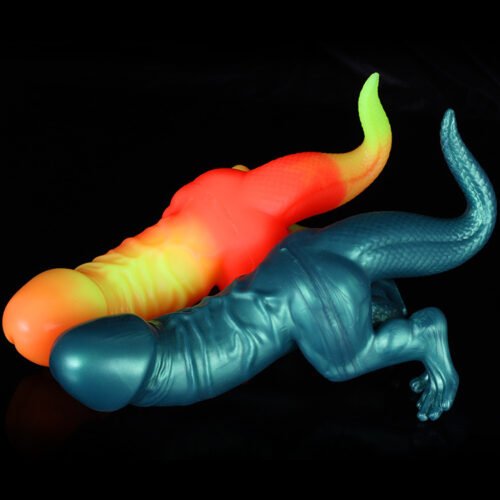 image 5 Dinosaur dildo available in two colors