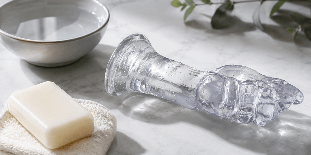 How to clean a silicone arm dildo with soap and water