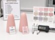Approved silicone sample next to PPS unit on a factory QC bench with calipers and checklist
