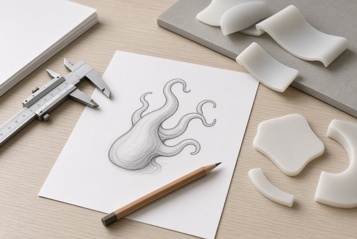 Sketch a custom tentacle dildo